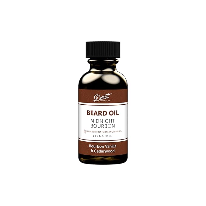 Detroit Grooming Co.| Hydrating Formula with Sweet Almond & Vitamin E • Limited Edition Midnight Bourbon Beard Oil (1 oz)