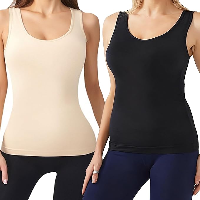Shapewear Tank Tops for Women,Tummy Waist Control Shaper Cami Seamless Compression Top Slimming Body Shaper Camisole