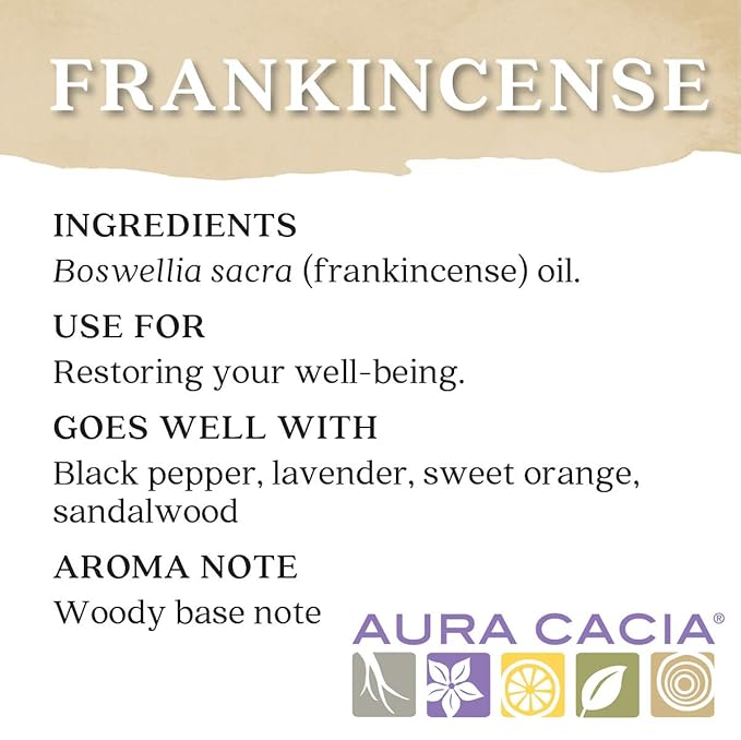 Aura Cacia Essential Oil, Meditative Frankincense, 0.5 Fluid Ounce, Packaging May Vary