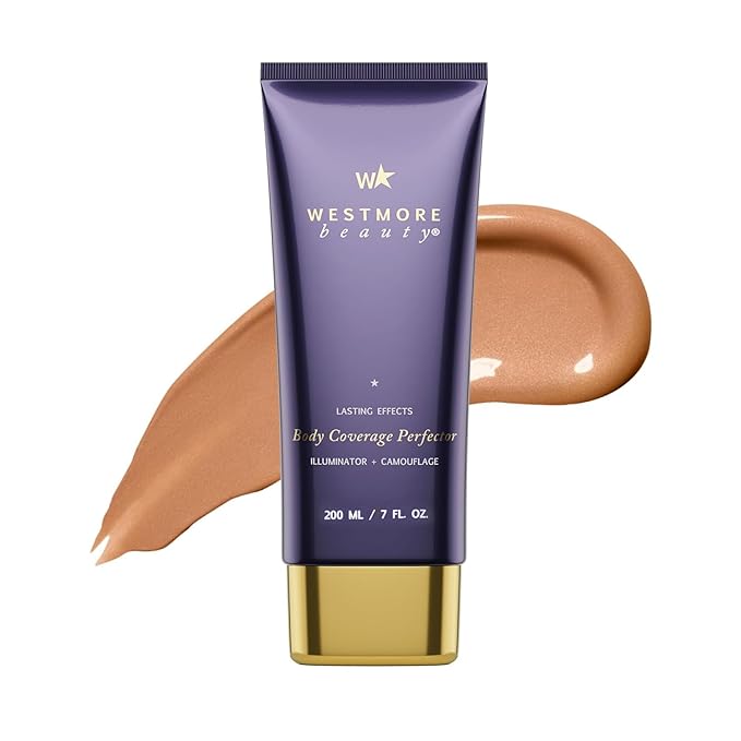 Westmore Beauty Body Coverage Perfector – Waterproof Leg & Body Makeup/Bronzer For Women - Best Tattoo Cover Up Makeup & Tattoo Concealer - 7 Oz Golden Radiance