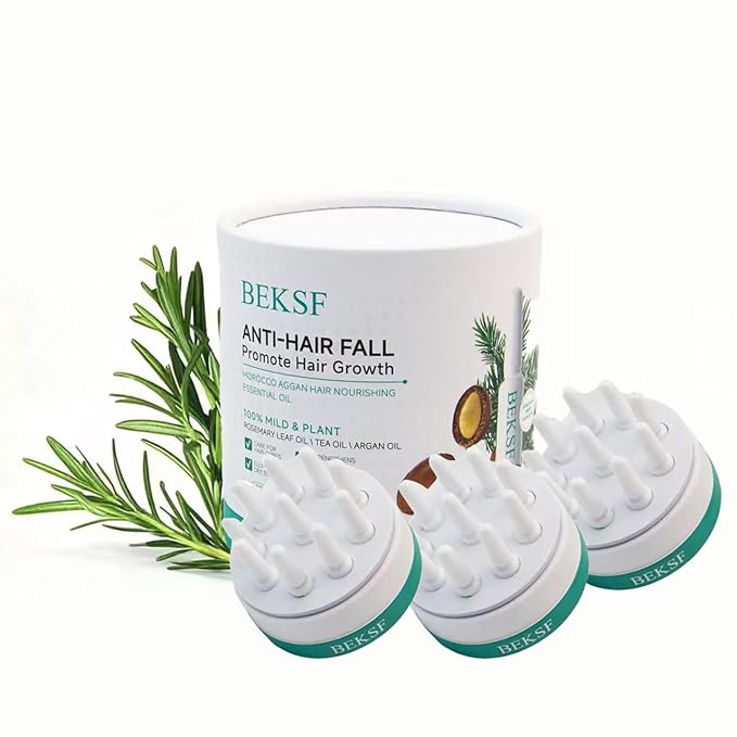 Rosemary Hair Oil, a lightweight rosemary essential oil spray, suitable for all scalps and hair, free of parabens and sulfate surfactants, 15ml. (3, 10.5ml)