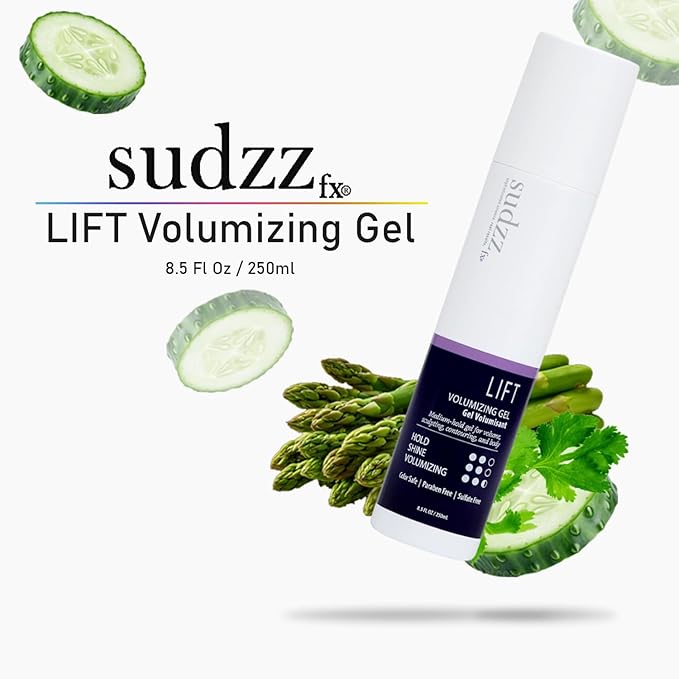 SUDZZFX LIFT Volumizing Gel, 8.5 Fl Oz (Formerly Zephyr) – Spray for Fine Hair Shine & Medium Hold – Thickening Formula for Men & Women