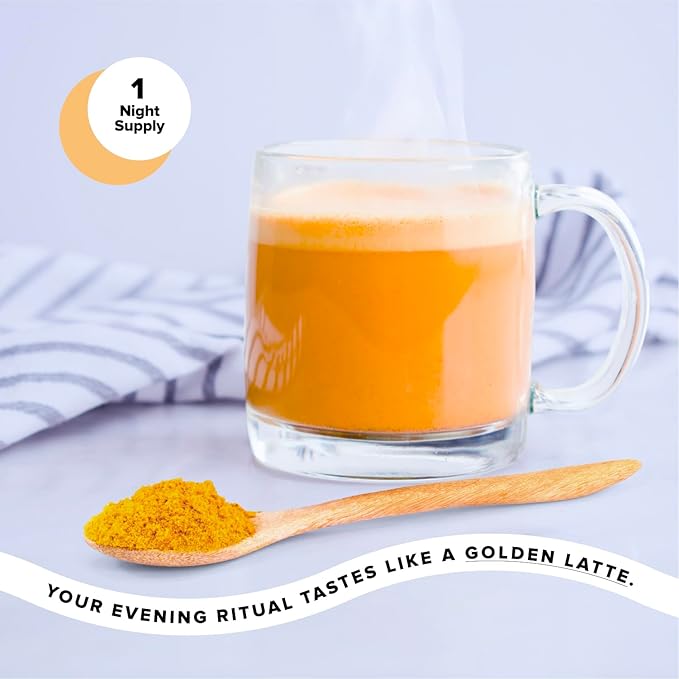 Complement Restore Golden Latte - Calm Magnesium Powder, Deep Sleep Aid Drink - Reishi, Ashwagandha, Valerian & L-Theanine - Nighttime Recovery, Relaxation Adaptogens Mix - No Melatonin (1 Serving)