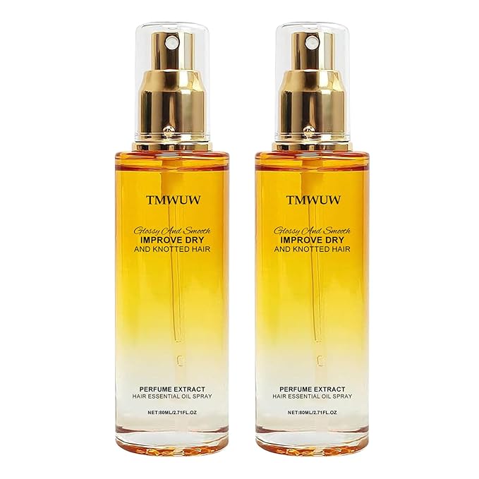 Conditioning Oil Spray,Clear Hair Spray for Dry and Frizzy Hair,Leave-in Hair Conditioning Oil with Jojoba Oil and Shea Butter，Detangling, Styling and Hydrating (2PS)