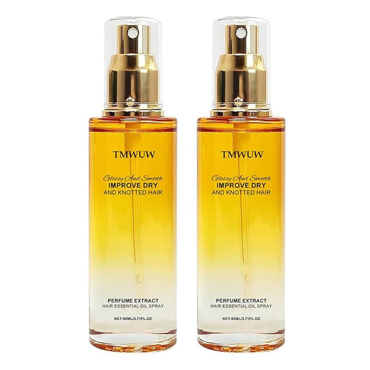 Conditioning Oil Spray,Clear Hair Spray for Dry and Frizzy Hair,Leave-in Hair Conditioning Oil with Jojoba Oil and Shea Butter，Detangling, Styling and Hydrating (2PS)