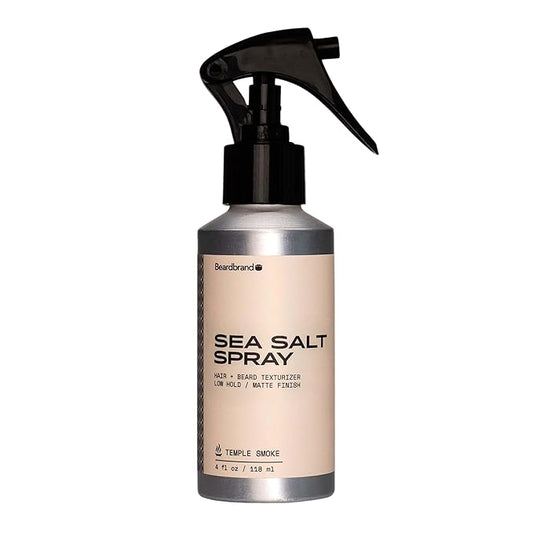 Beardbrand Sea Salt Spray for Men – Texturizing Hair Mist with Temple Smoke Scent | Adds Volume & Natural Matte Finish | Beach Waves, Lightweight Hold – 4 fl oz