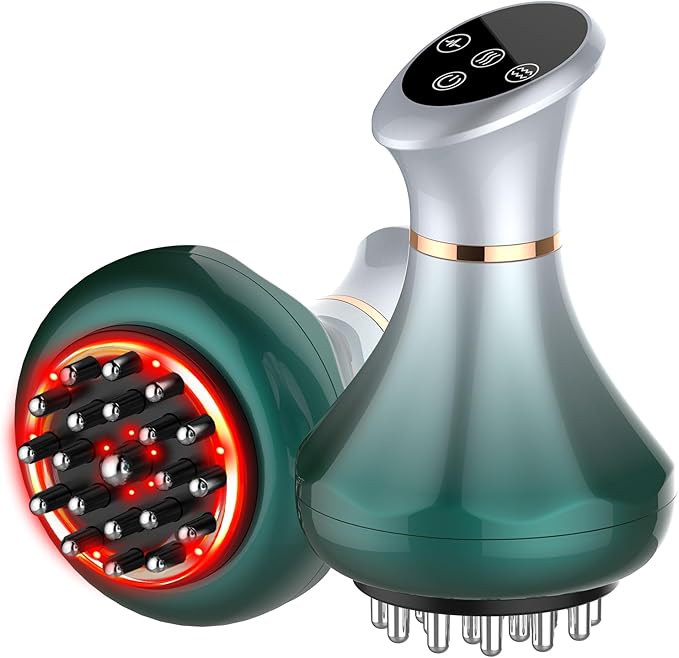 Lymphatic Drainage Massager, Anti-Cellulite Massager For Body Cellulite and Thigh & Belly Stretch Marks Reduction, Handheld Massage tools for lymphedema & lipedema, Sciatica Nerve pain relief Devices