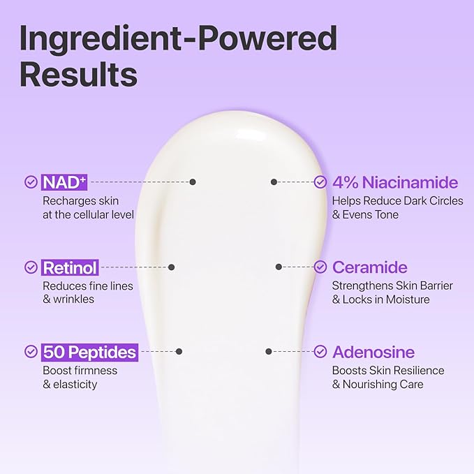 numbuzin No.9 NAD+ Retinol Eye Cream, Depuffing & Firming Eye Serum for Dark Circles, Wrinkles & Fine Lines, Peptides & Niacinamide for Glow & Undereye Radiance, Stocking Stuffers 0.33 fl oz