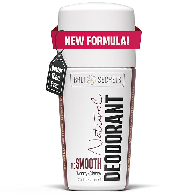 Bali Secrets Natural Deodorant for Women & Men. Nonsense Free. Clean Formula for Sensitive Skin. Strong & Reliable Odor Protection. No Synthetic Aluminum. Organic & Vegan [THE SMOOTH]
