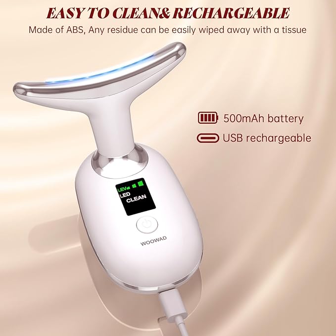 Facial Massager, Face Massager Tool,7 in 1 Face Sculpting Tool with Vibration and LED Lights for Face & Neck,Jawline Lifting Tighten Skin Care Tools Women Gifts