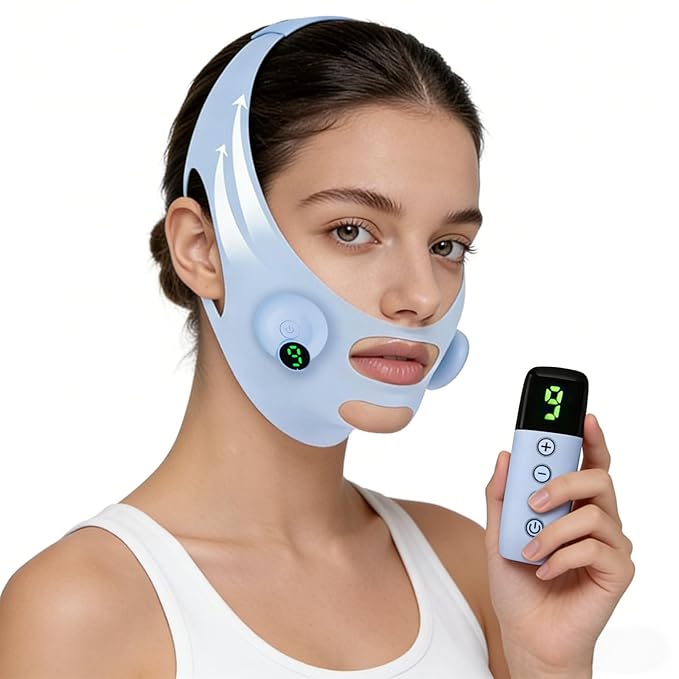Face Lifting & Double Chin Reduction: 6 Mode 9 Level V-Shape Face Lifting Device for Anti-Aging