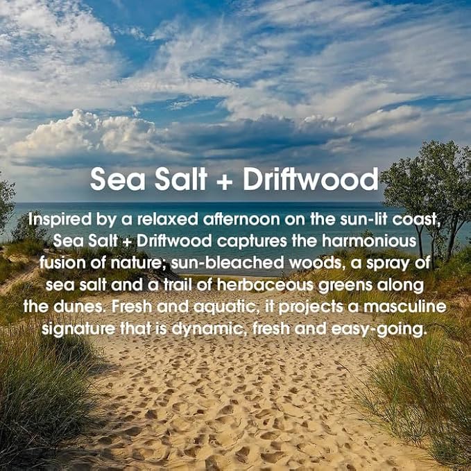 Huron Men’s Deodorant - Dermatologist & Clinically Tested 48 Hour Odor Protection - Aluminum Free Deodorant - 3.2 Oz - Sea Salt & Driftwood (Pack of 2)