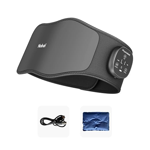 Nobol PhysioBelt Heated Massage Belt – Core Compression Wrap with Heat & Vibration for Lower Back & Abdominal Support – Adjustable, Breathable Recovery Belt for Warm-Up, Relief & Everyday Movement