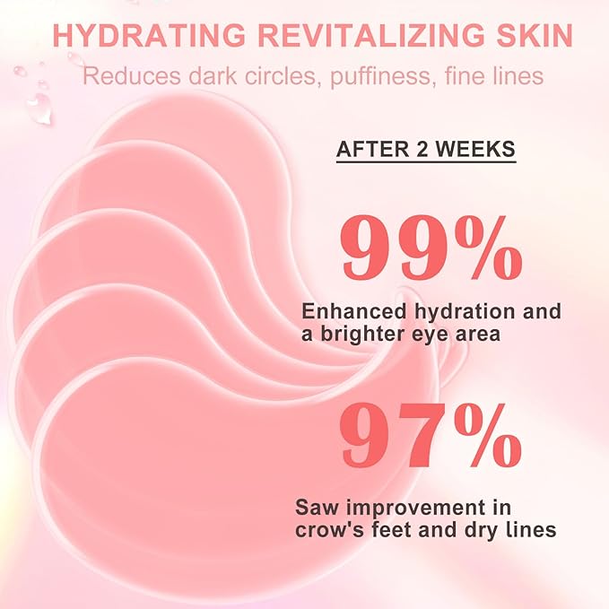 LAVONE Eye Mask - 30 Pairs Rose Under Eye Patches Skin Care Products,Eye Masks Skincare for Dark Circles and Puffiness, Reduce Wrinkles, Eye Bags and Fine Lines, for Women and Man