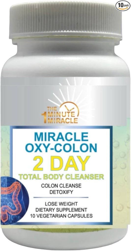 Miracle Oxy-Colon 2 Day Colon Cleanser and Detox - Total Body Cleanser - Intestinal Cleanser - Voted #1