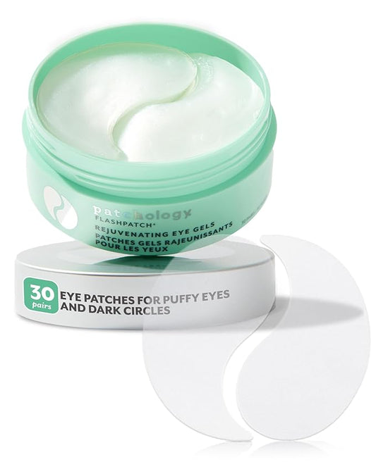 Patchology Rejuvenating Under Eye Gels - Hydrating Eye Mask w/Caffeine, Hydrolyzed Collagen & Centella Asiatica- Under Eye Patches For Dark Circles - Minimize Puffiness & Wrinkle Reducer - 30 Pairs