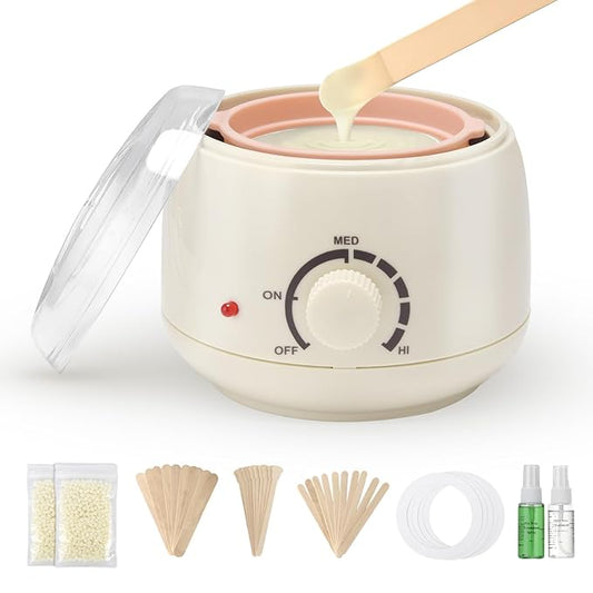 250ml Mini Waxing Kit for Women, Hard Wax Kit for Hair Removal, Waxing Kit for Bikini, Underarms, Eyebrows, Face, Compact for Teen Girls or Students Starters, Sensitive Skin, Dorms & Home Use