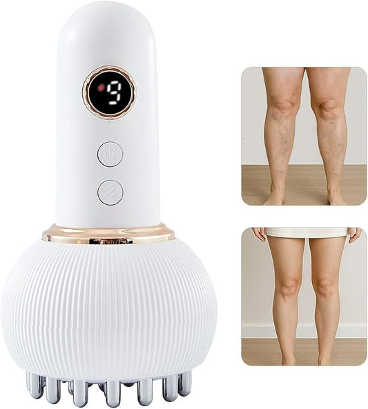 Lymphatic Drainage Massager & Anti Cellulite Massage Tool, Helps Reduce Stretch Marks & Cellulite, for Legs, Arms & Belly, Body Sculpting Machine with Microcurrent, Light, Heat & Vibration