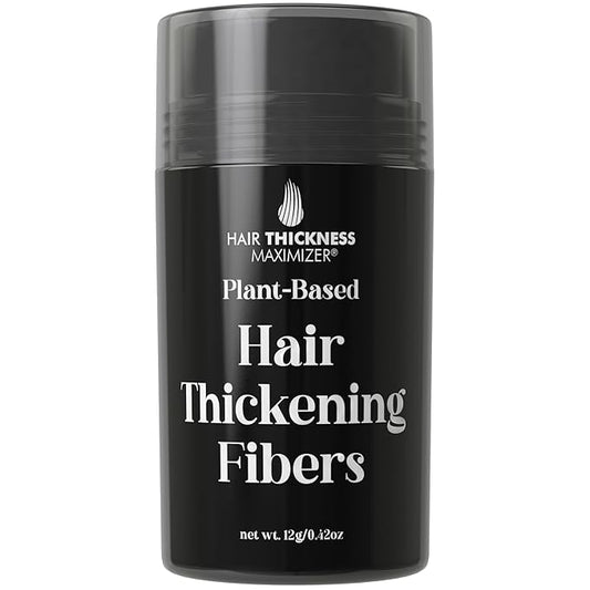Hair Fibers for Thinning Hair For Women, Men. Plant-Based Formula for Instant Hairline & Bald Spot Coverage. Non-Itchy, Easy to Wash Out (Medium Brown)