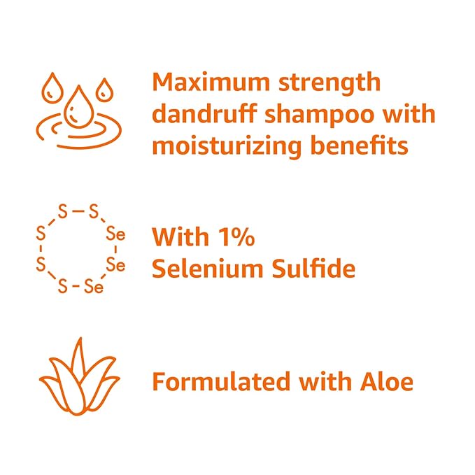 Amazon Basics Moisturizing Dandruff Shampoo, 11 Fl Oz, Pack of 2