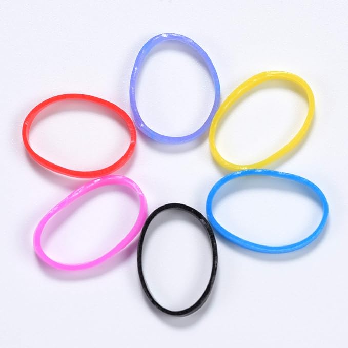 Youxuan Kids Elastics No Damage Colored Hair Bands Fashion Girls Hair Ties 1000 Count Small Size