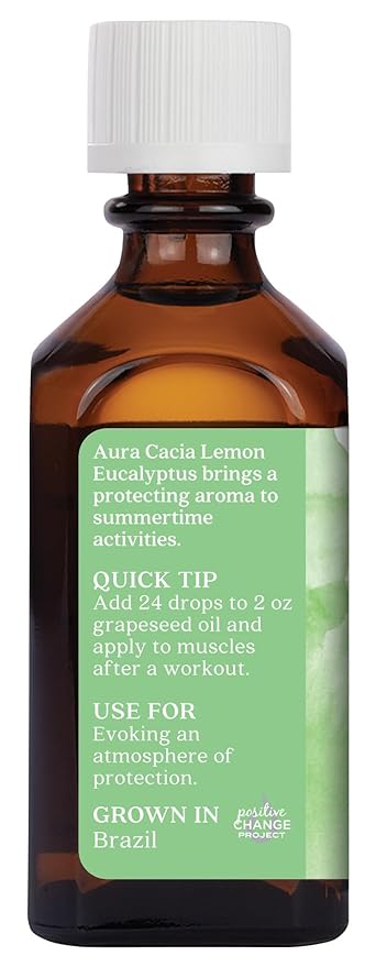 Aura Cacia Essential Oil, Awakening Lemon Eucalyptus, 2 Fluid Ounce