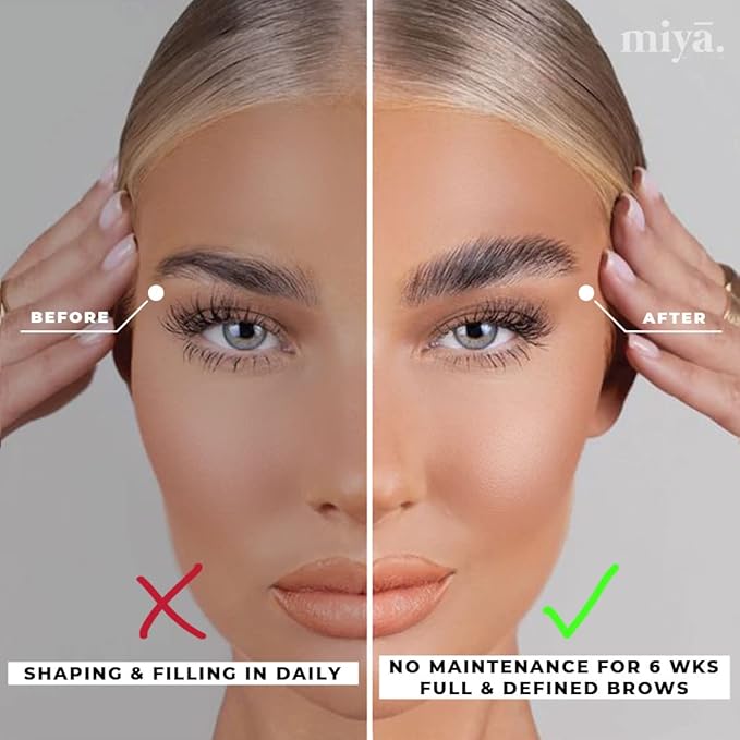 MIYA LASH Brow Lamination Kit | Professional Eyebrow Lamination with Keratin | DIY Brow Lift Kit | Fuller, Thicker Brows for 6 weeks | Includes Easy to Use Instruction, Treatment Tools & Brushes