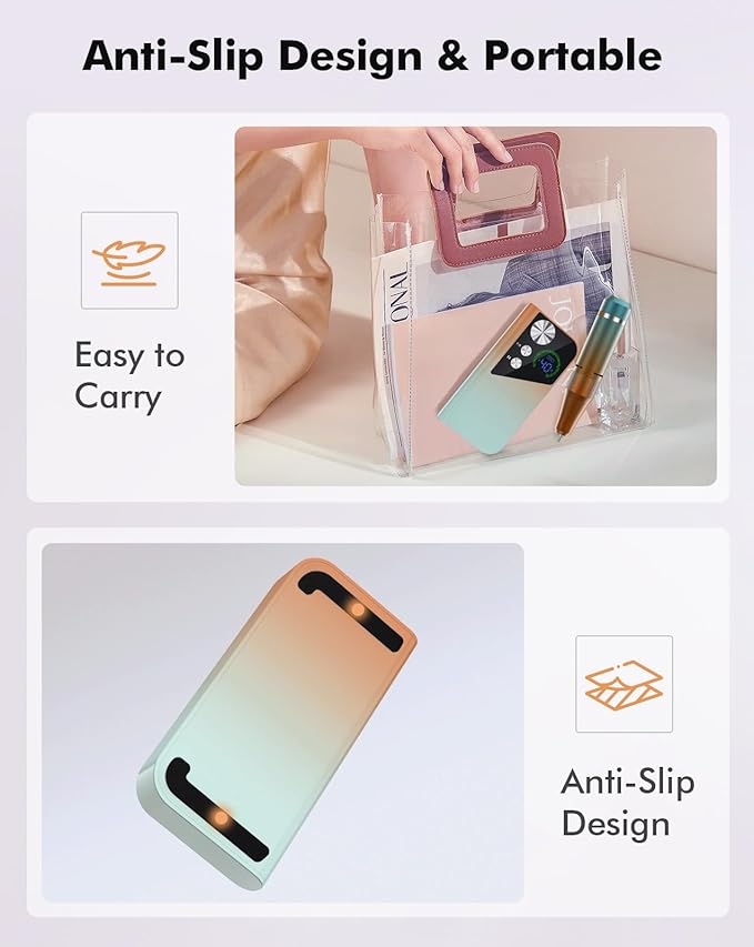 Nail Drill 40000RPM - Rechargeable Nail File with Bits, Professional E-Filer for Acrylic Nails, Gel Polishing, Manicure & Pedicure E File with Large HD LCD Screen - M96 Orange