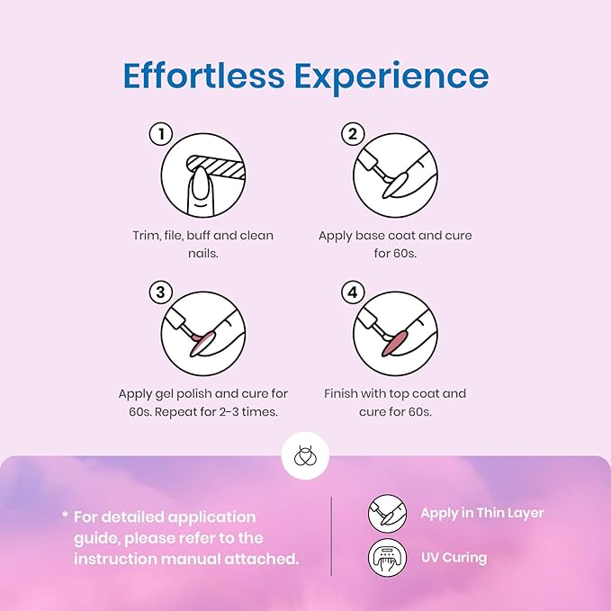 beetles Gel Nail Polish Set - 39Pcs Spring Gel Polish Pink Red Blue Purple Color Polish with Base Top Coat Soak off Uv LED Lamp Colorful Candies Manicure Kit Salon DIY Home Gifts for Women Girls