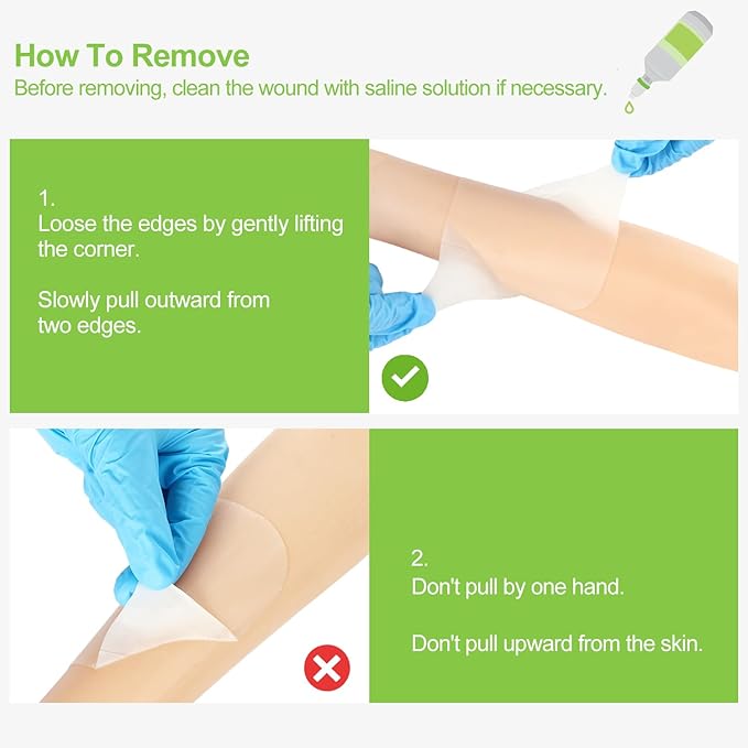 20 Pack Hydrocolloid Wound Dressing 4x4 Inch Extra Thin Hydrocolloid Bandages Patches for Light Exudates Pressure Ulcers, Bed Sores, Minor Burns, Cuts & Abrasions, Blister & Surgical Wound Care