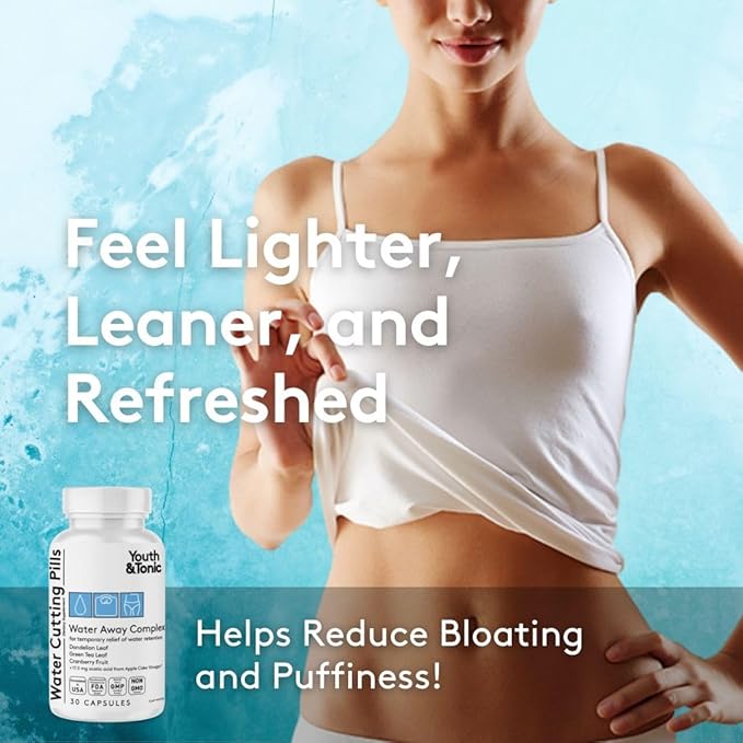 Youth & Tonic Sculpt Lean Cleanse – Feel Lighter & More Toned, Water Weight & Bloating Relief, Detox & Fluid Loss Support – Bedtime Trim, 15 Day Colon Cleanser, 90 Pills for Metabolism & Defined Body