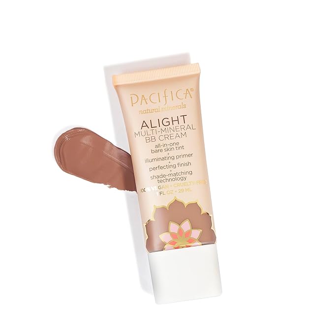 Pacifica Beauty Alight Multi Mineral BB Cream - Shade 3, Makeup, Hyaluronic Acid, Skin Tint, Makeup Primer, Iluminator, Minimize Pores, Fine Lines, Uneven Skintone, Vegan, 1 fl oz (1 Count)