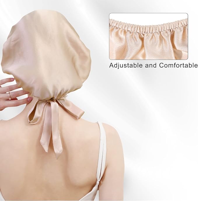 DAISYSILK 100 Pure Mulberry Silk Hair Bonnet for Sleeping Silk Hair Wrap for Women