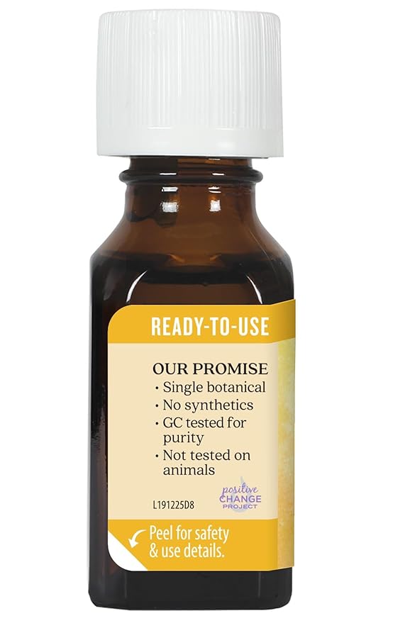 Aura Cacia Sandalwood Essential Oil in Jojoba Oil, 0.5 fl. oz., Woodsy, Balsamic-Like Aroma for Skin Care & Centering