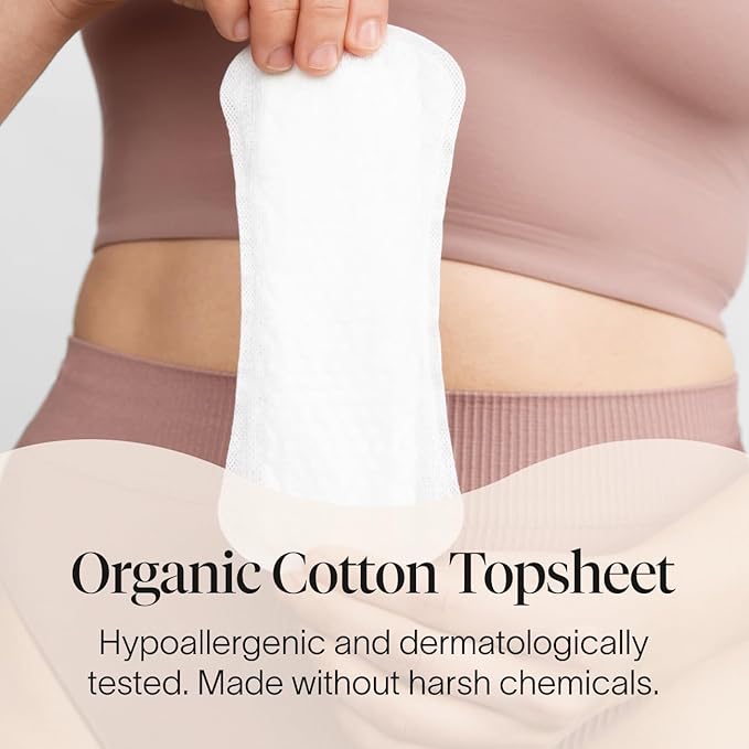 Cora 100% Organic Cotton Topsheet Period Liners (72 Regular Period Liners)