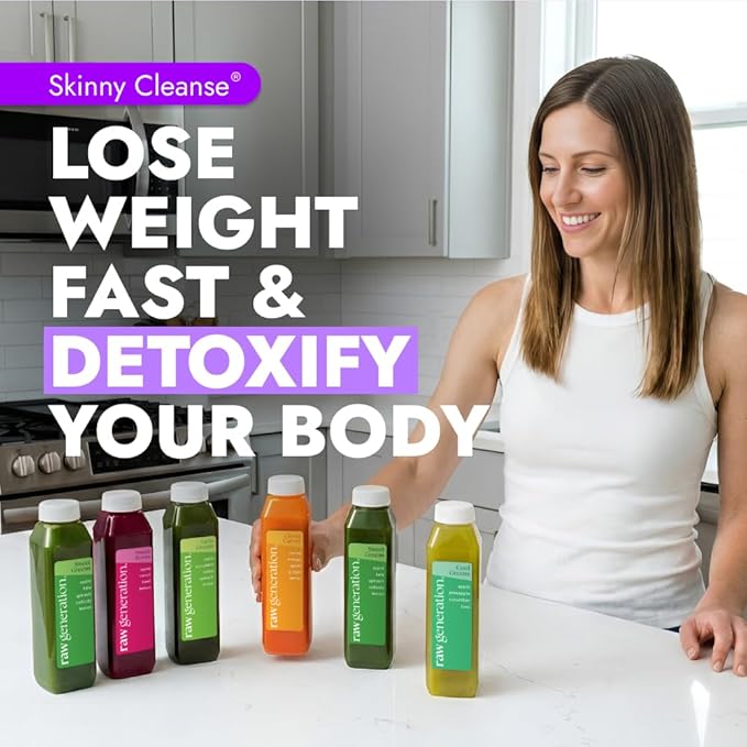 Raw Generation Skinny Juice Cleanse (5-Day) – Best Juice Cleanse for Detox and Weight Loss | Reduced Bloating & Increased Energy | 100% Raw & Cold-Pressed Juices