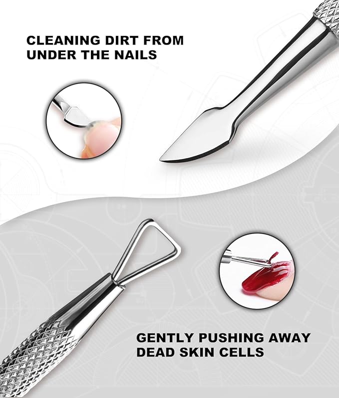 Cuticle Trimmer Set With Case, Professional 0.2" Jaw Cuticle Remover with Abs Handle, Precision Cuticle Cutters Pedicure Manicure Nail Tool cut