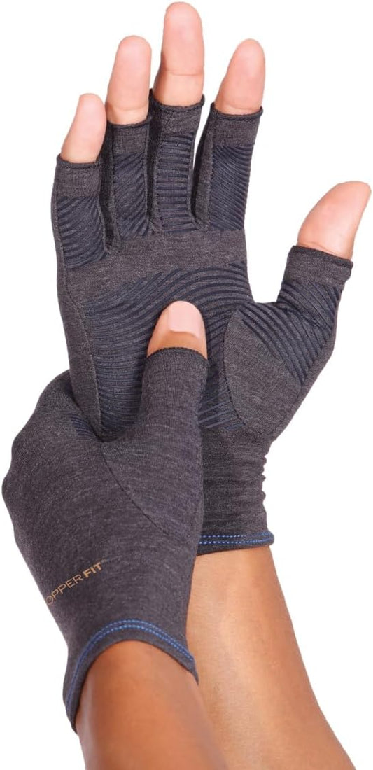 Copper Fit Mobilizer Hand Compression Gloves: Arthritis, Joint Swelling, Tendonitis, Sport - For Men and Women