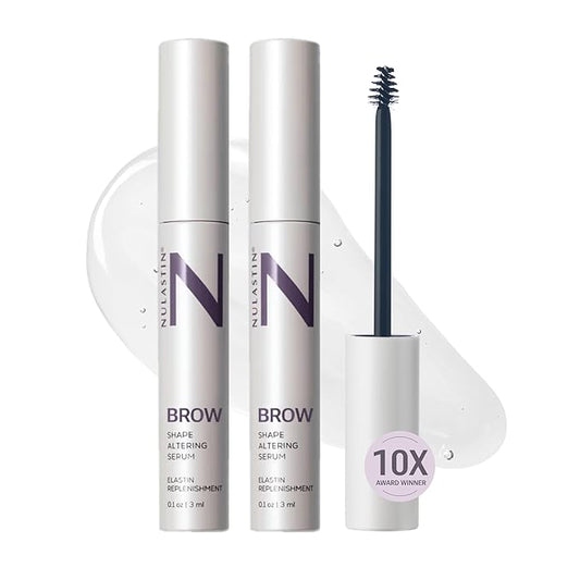 NULASTIN Shape Altering Eyebrow Serum - Brow Serum to Shape & Define - Improves the Appearance of Sparse Eyebrows for a Fuller Look - Enriched with Hair-Strengthening Ingredients (2 Count)