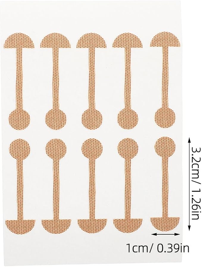 Luxshiny 10pcs Elastic Wing of Nose Corrector Strips Self-Adhesive Nose Shaping Stickers for Wide Nostrils Home Use