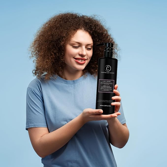 Controlled Chaos Curl Cream for Curly Hair Defining Cream with Shea Butter for Long Lasting Frizz Free Curls – Sulfate & Paraben Free Aloe Vera Curling Cream for Wavy Hair, Made in USA(32Oz)