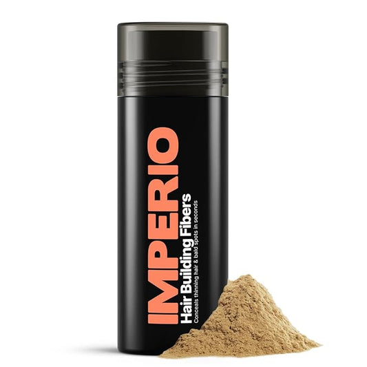 IMPERIO Hair Building Fibers for Thinning Hair - 26g Premium Hair Fibers for Women & Men in Hairdresser Quality - Hair thickening in less than 20 seconds (Dark Blonde)