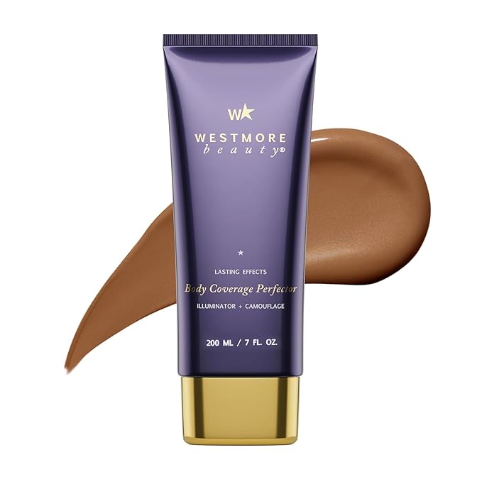 Westmore Beauty Body Coverage Perfector – Waterproof Leg & Body Makeup/Bronzer For Women - Best Tattoo Cover Up Makeup & Tattoo Concealer - 7 Oz Bronze Radiance