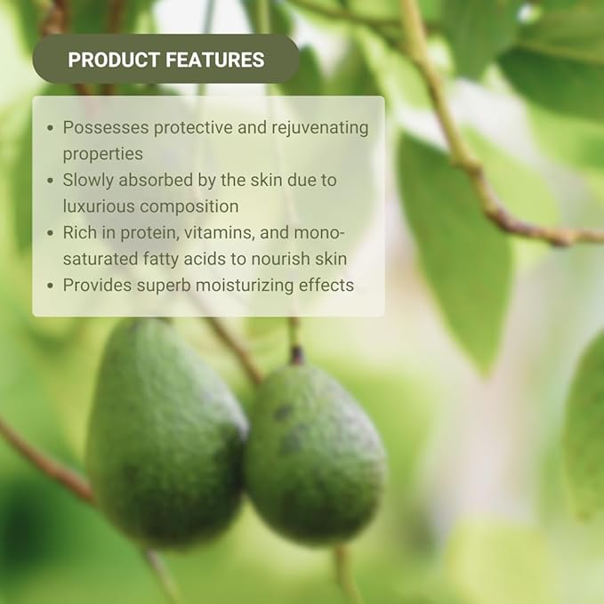 Nature Packaged Avocado Oil - Direct from EIR Oils Farm in Spain - 100% Pure Carrier Oil for Hair, Face, and Skin - Hand-Picked, Cold-Pressed Carrier Oil - (16oz)