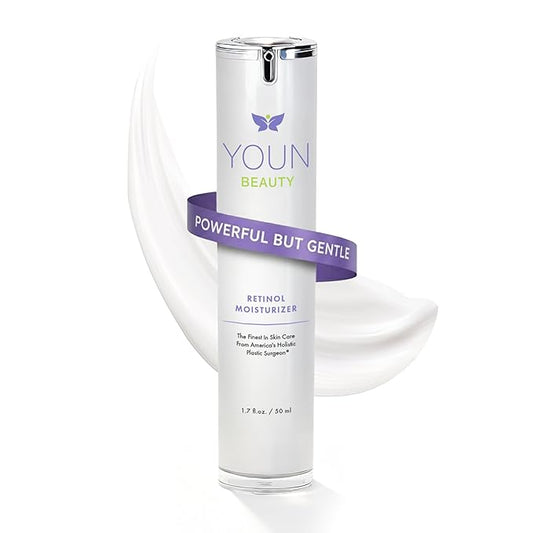 YOUN Beauty Retinol Night Cream Moisturizer for Face by Holistic Dr. Anthony Youn – Paraben-Free Face Moisturizer with Vitamin B5 & E, Hyaluronic Acid, and Green Tea for Skin Renewal, 50ml