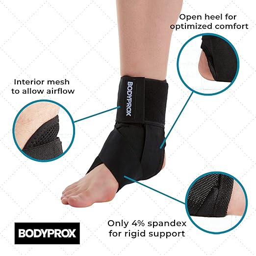 Bodyprox Ankle Brace for Women and Men (Small), Lace Up Ankle Support Brace Stabilizer For Sprained Ankle