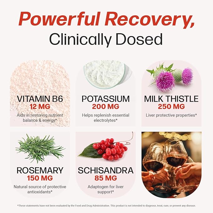 Life Happns Liver Support & Recovery Supplement for Adults – Doctor-Formulated with Milk Thistle, Schizandra, Rosemary, B6 & Electrolytes for Natural Detox Pathways, Hydration & After-Party Wellness
