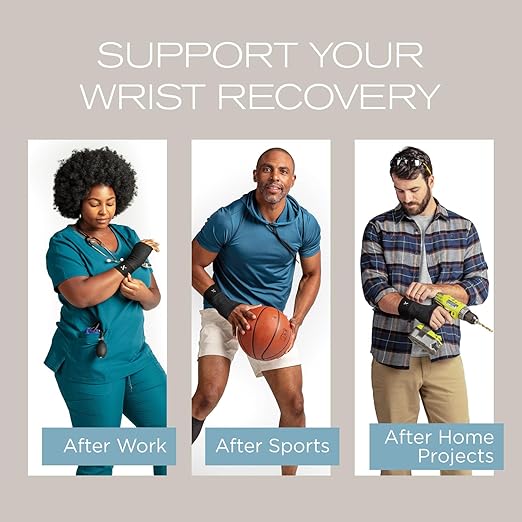 NUFABRX Medicine-Infused Pain Relieving Wrist Compression Sleeve for Men and Women with Hand and Wrist Pain, Arthritis, Tendonitis, and Carpal Tunnel