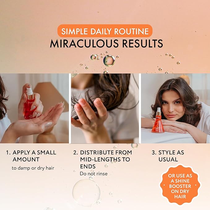 Ybera Mirra Oil Repair - Premium Hair Oil for Dry & Frizzy Hair, Hydrating for Damaged Hair, Repair Hair Treatment Oil for Curly, Straight & Fine Hair - Lightweight Anti-Frizz Hair Oil Serum, 90ml