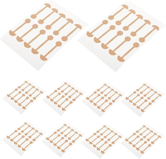 Luxshiny 10pcs Elastic Wing of Nose Corrector Strips Self-Adhesive Nose Shaping Stickers for Wide Nostrils Home Use